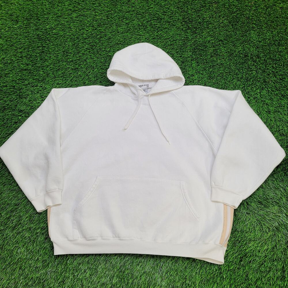 Vintage ADIDAS Hoodie Womens XL 25x24 Baggy Crop Boxy USA Heavyweight